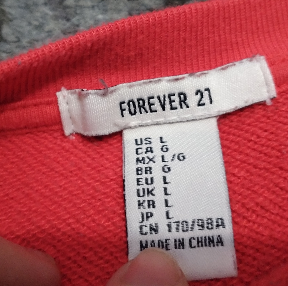 Red and Checkered Racer Cropped Sweater sz L - Picture 5 of 8